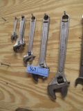 LOT-(6) ADJ. WRENCHES