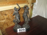 PR-CAST METAL STATUES/DANCERS/CUPID-1930'S?