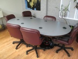 8 FT CONFERENCE TABLE WITH 6 CHAIRS