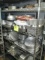 SUPPLIES ON SHELVING UNIT-MUFFIN TINS/CAKE PANS/TRAYS-APPROX 85 PCS