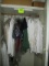 CLOSET LOT-APPROX 15 WHITE SERVER JACKETS/ABLE CLOTHS/APPROX 15 MULTI COLOR SHIRTS/RYOBI TABLE SAW