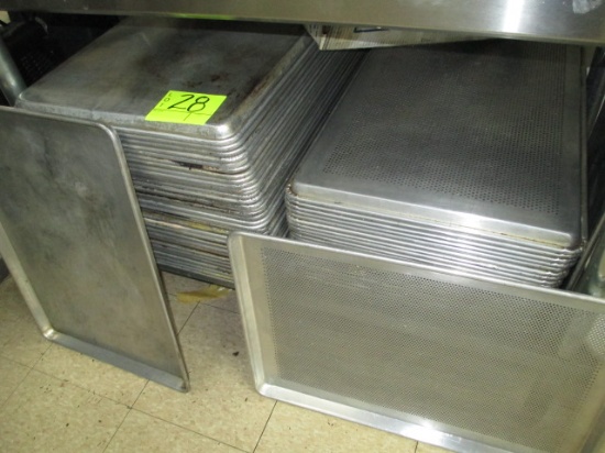 LOT=APPROX 80 18 X 26 SHEET PANS AND APPROX. ASST PLASTIC CONTAINERS