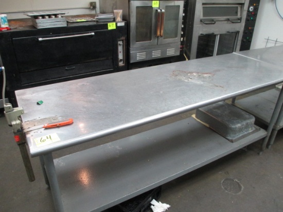STAINLESS STEEEL TABLE  30 X 84 X 36 WITH CAN OPENER