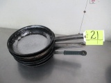 LOT-SKILLETS (6) 10 INCH