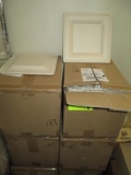 LOT- (8) BOXES 10 IN SQUARE NATURAL PLANT FIBER PLATES