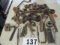 LOT-TOOL HOLDERS/ALLEN WRENCHES/SPANNERS/PIPE DIES-APPROX 40 PCS