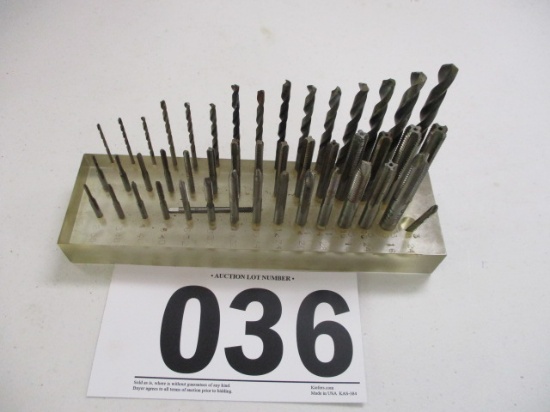 LOT-ASST. TAPS & DRILL BITS-APPROX. 40 PCS