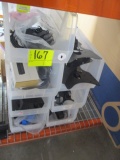 LOT-(9) TOTES/BOXES-CABLES/BRACKETS/MOUNTS
