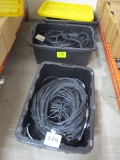 (4) LG. TOTE BOXES CONTAINING PJT/PROJECTOR CABLES