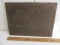 CHEVROLET MOTIVATIONAL PLAQUE- QUOTE FROM WILLIAM HOLLER - CHEVROLET SALES MGR. 1929-45 X. 12