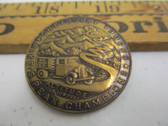 CHEVROLET TRUCK SALES MEDALLION 1935 PIKES PEAK RECORD