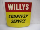 WILLYS COURTESY SERVICE SIGN-28 X 27