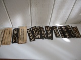 GAS GALLON PRICING CARDS-20'S-30'S-CARDBOARD- VINTAGE-SEVERAL STYLES-APPROX 125 IN INDEX BOX