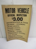MOTOR VEHICLES OFFICIAL INSPECTION POSTER
