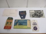 LOT-6 COLORFUL PIECES INCLUDING ANTIFREEZE CARDS, TIRE TRADE IN CARDS AND GATES BELT HOOK