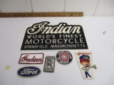 LOT-ASST. INDIAN MOTORCYCLE AND GAS/OIL RELATED PATCHES