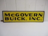 PORCELAIN SIGN-DOUBLE SIDED MCGOVERN BUICK INC 10 X 36 IN