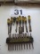 LOT-ASSORTED WOOD CHISELS AND WOOD DRILL BITS
