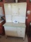 HOOSIER CABINET-POPLAR PAINTED-ORIGINAL CONDITION WITH FLOUR MILL AND CUTTING BOARD