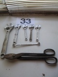 LOT-ASSORTED ADJUSTABLE/CRESCENT WRENCHES & LARGE IN SNIP