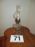 OIL LAMP WITH CHIMNEY GLOBE-ELECTRIFIED