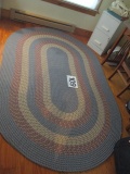 BRAIDED OVAL RUG  90 IN WIDE