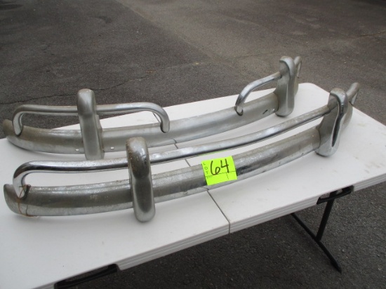 LOT-(2) VOLKSWAGEN BUMPERS WITH OVERRIDDERS APPEAR TO BE ORIGINAL VW PRODUCT-IN STORAGE FOR YEARS