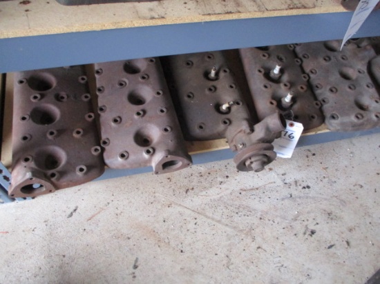 SHELF LOT-CAST IRON HEADS-(2) PAIR 21 STUD & (1) PAIR 41T HEADS-NO SHIPPING