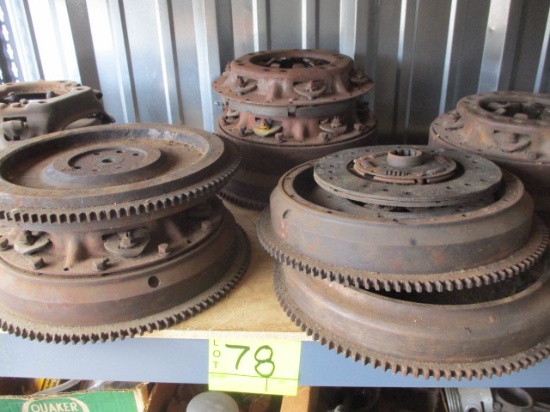 SHELF LOT-ASSORTED FORD FLATHEAD  CLUCHES/FLYWEELS/ASSEMBLIES-NO SHIPPING