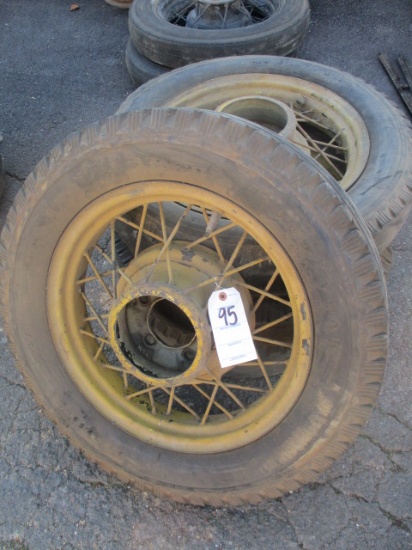 LOT-(4) 1932  18 IN TIRES/WHEELS-NO SHIPPING