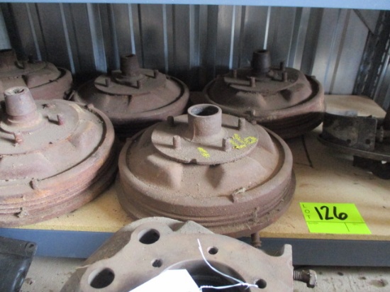 SHELF LOT-ASST. DRUMS/BACKING PLATES/PULL RODS-HYD AND MECHANICAL SYSTEMS-NO SHIPPING