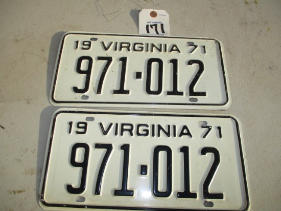 1971  VA. PLATES