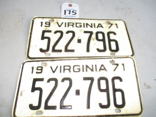 1971 VA. PLATES
