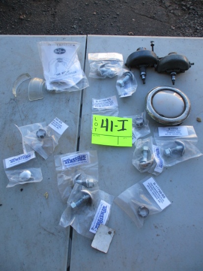 LOT-(2) WIPER MOTORS/DOME LAMP/(12) ASST. BUMPER BOLTS/END PLUGS