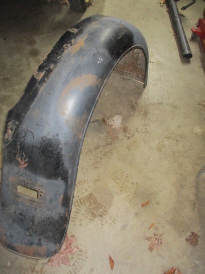 1932 COUPE REAR PASSENGER FENDER. LIGHT OPENING REWORKED FOR CUSTOM LIGHT-SOLID FENDER