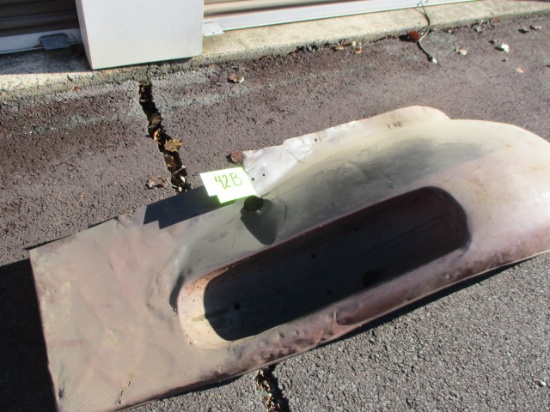 1933-4 PICKUP  FRONT FENDER WITH HOLE FOR SIDE MOUNT SPARE BRACE/BRACKET- DENTS NEEDS WORK