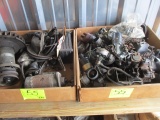 LOT- VW AIR COOLED ENGINE PARTS-2 BOXES ASST COLEX CARBS/DISTRIBUTOR.GENERATORS/STARTERS-NO SHIPPING