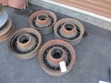 LOT-(4) 1935 FORD WHEELS-16IN-NO SHIPPING