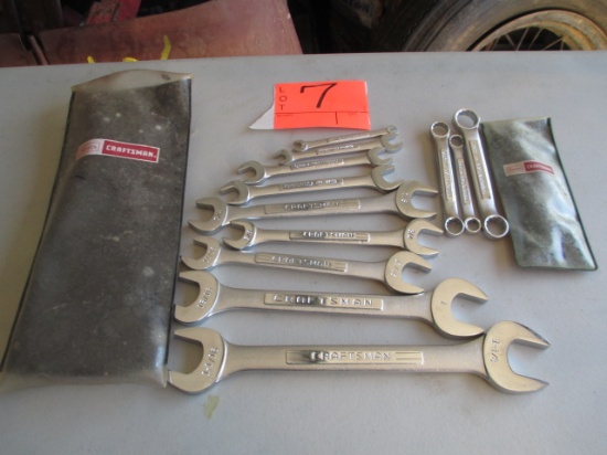 LOT-MISC CRAFTSMAN OPEN END AND BOX END WRENCHES