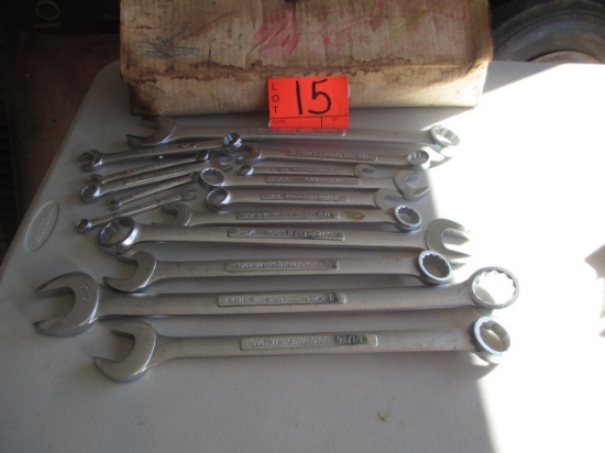 LOT-CRAFTSMAN US MADE WRENCHES-15 PCS TOTAL