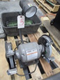 8 IN. BENCH GRINDER WITH LAMP CENTRAL MACHINERY-POWERS UP