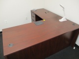 DESK WITH LH RETURN & LAMP-NO CHAIR