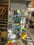 SHELVING UNIT LOT-SEALANTS/GREASES/LUBES/FILTERS/CLEANERS/BOOST BOX-NO CHERRY PICKING-MUST TAKES ALL
