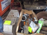 FLOOR LOT-APPROX 50 PCS-ASST. BRAKE PARTS/HDW/BEARING//JACK/PAINT/SHEEL PARTS AND HOSES HANGING