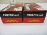 AMERICAN EAGLE-.38 SPECIAL-130G-50 PER BOX-2 BOXES PER LOT-100 ROUNDS TOTAL