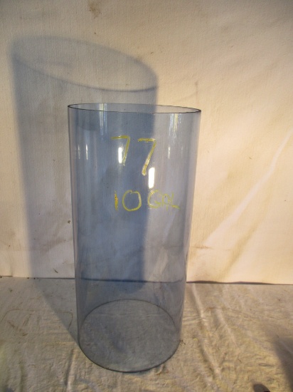 RARE BLUE TINT GLASS GLOBE-10 GAL. 12.5 IN X 26 IN