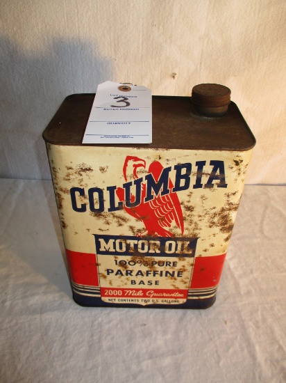 COLUMBIA-THE 2000 MILE OIL 2 GALLON CAN