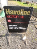 HAVOLINE MOTOR OIL CURB SIGN 34 X 24 IN,