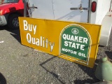 OUTDOOR TACKER SIGN-94 X 36 BUY QUALITY IS REFLECTIVE. WOOD FRAME 94 X 34
