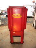 GAS ISLAND OIL DISPLAY-POSSIBLY CANADIAN MFG. FEATURES 4 PULL OPEN SIDES TO STORE MERCHANDISE